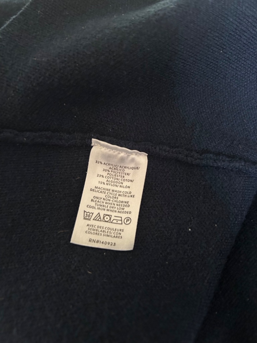 LOFT Navy Double Breasted Sweater, Size L - Picture 4 of 6